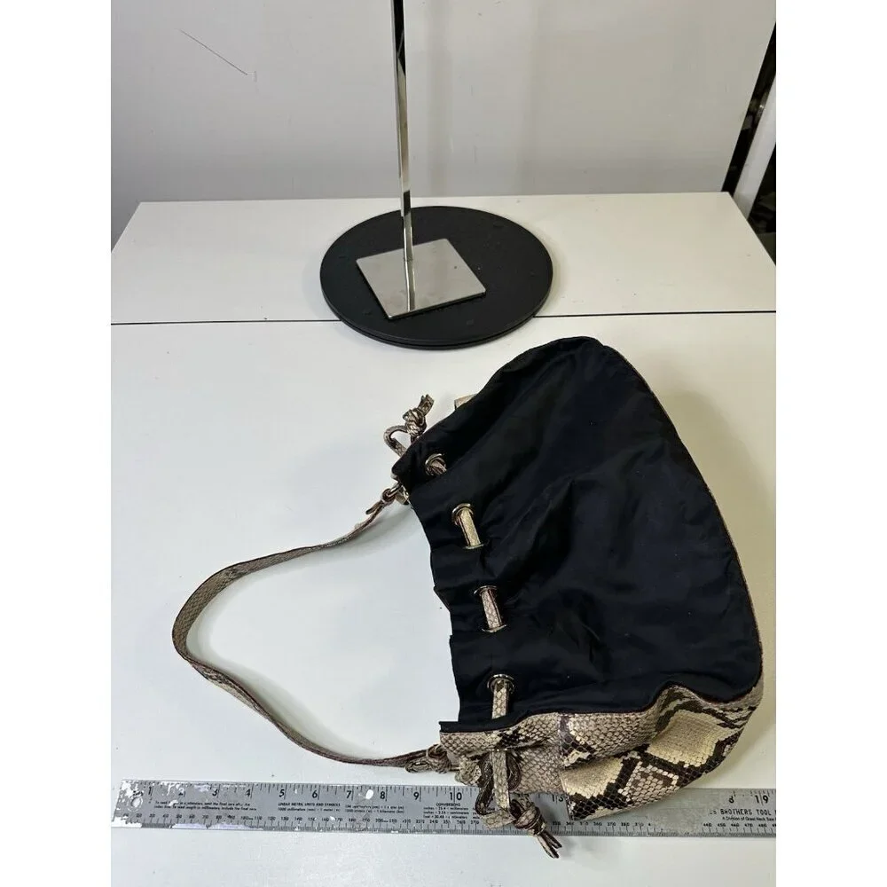 KATE SPADE Gold Coast Maryanne Large Quilted Snakeskin Python Leather Tote Purse